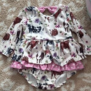 Floral and Animal Print Kids One Piece